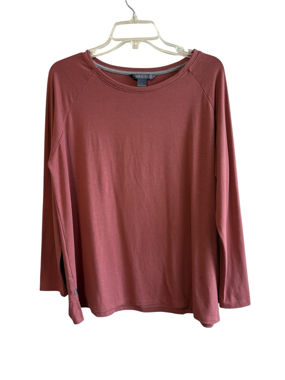 Free Fly Size Men’s Large Red Long Sleeve Bamboo Shirt Active Travel Outdoor‎